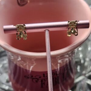 10kt Yellow Gold teddy 🧸 earrings